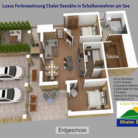 Luxus Ferienwohnung Chalet Seenaehe Schalkenmehren Bagian luar foto